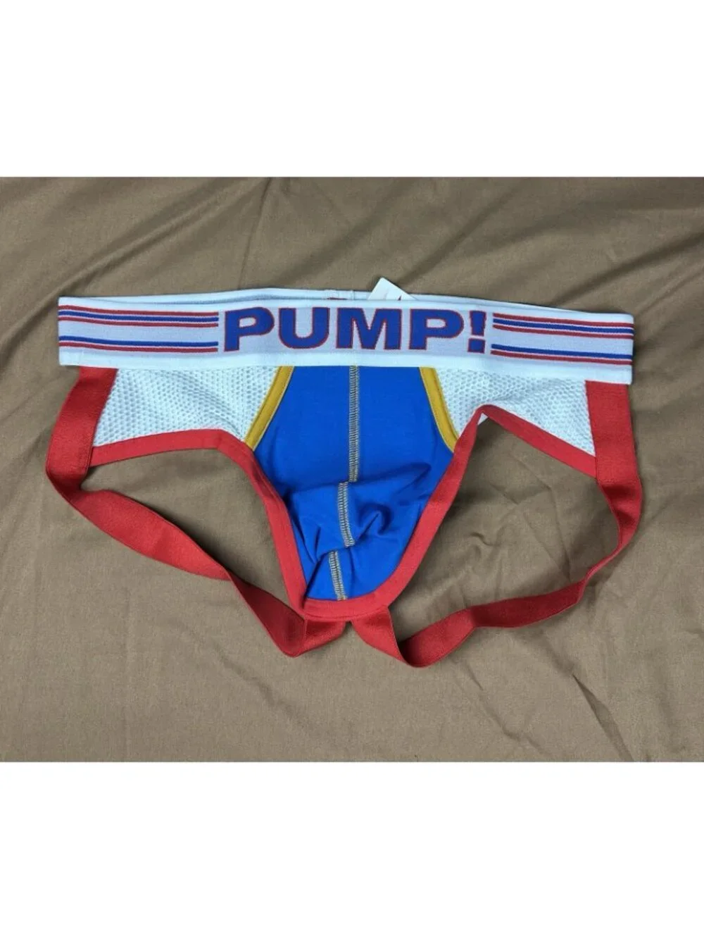 NEW PUMP! Underwear Velocity Jockstrap E-Racer Blue Red White Jock Large L